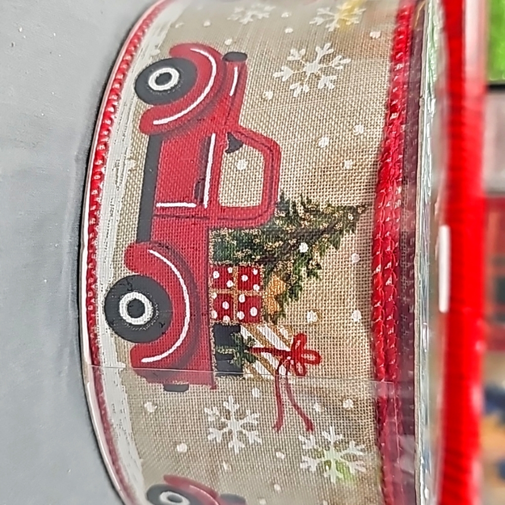 Members mark ribbon wired edge 50 yard 2.5 in wide red truck